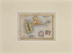 Map of Guadalupe - Lithograph - 19th Century