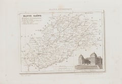 Antique Map of Haute-Saône - Original Etching - 19th Century