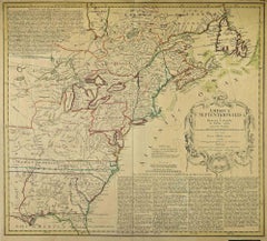 Mapa de América del Norte - Aguafuerte - Siglo XIX
