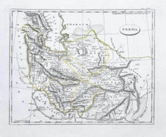 Karte von Persien – Original-Radierung – Ende des 19. Jahrhunderts