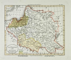 Carte de Pologne - gravure - Début du 20e siècle