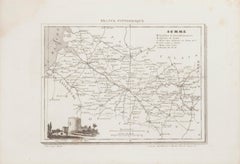 Antique Map of Somme - Etching - 19th Century