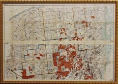 charleston ghetto map Antique "Map Of the Adirondack Forest" 1911