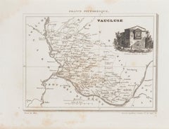 Map of Vaucluse - Etching - 19th Century