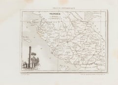 Carte de la Vendée - Gravure - 19ème siècle