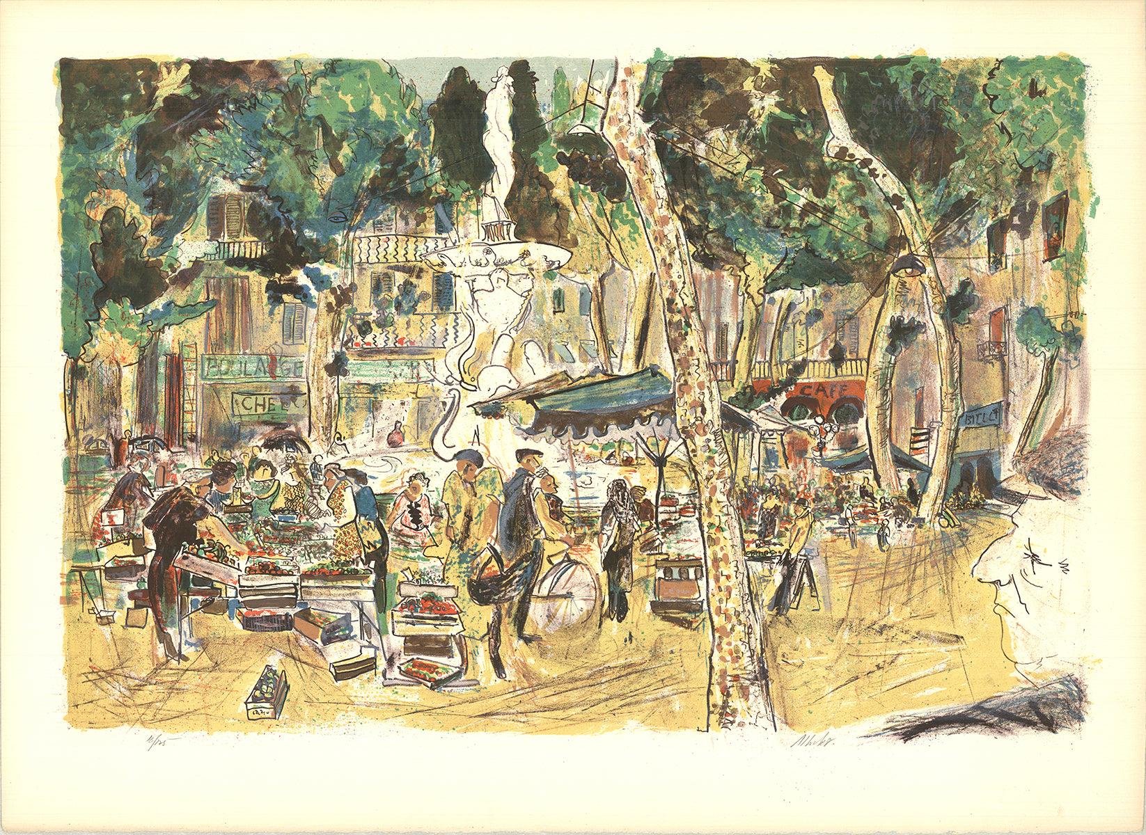Unknown Landscape Print – Märsche in der Provinz