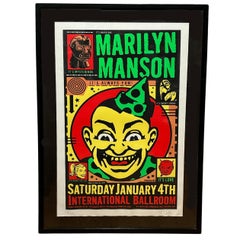 Retro Marilyn Manson Punk Rock Concert Poster
