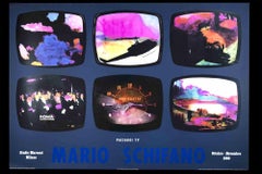 Mario Schifano - Paesaggi TV Poster Exhibition - Original Offset - 1990
