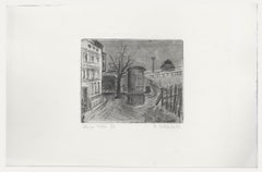 Marion Kallauka (b.1949) - 1982 Etching, Berlin Street Scene