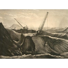 Marion Rhodes (1907-1998) - 20th Century Aquatint, Open Cast Coal Mining