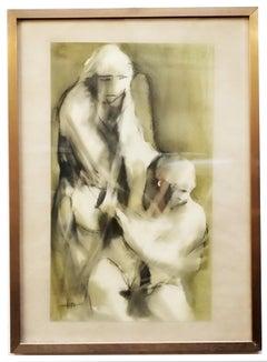 MATERNITÉ - Lithographie sur papier signée Vincenzo Cerino