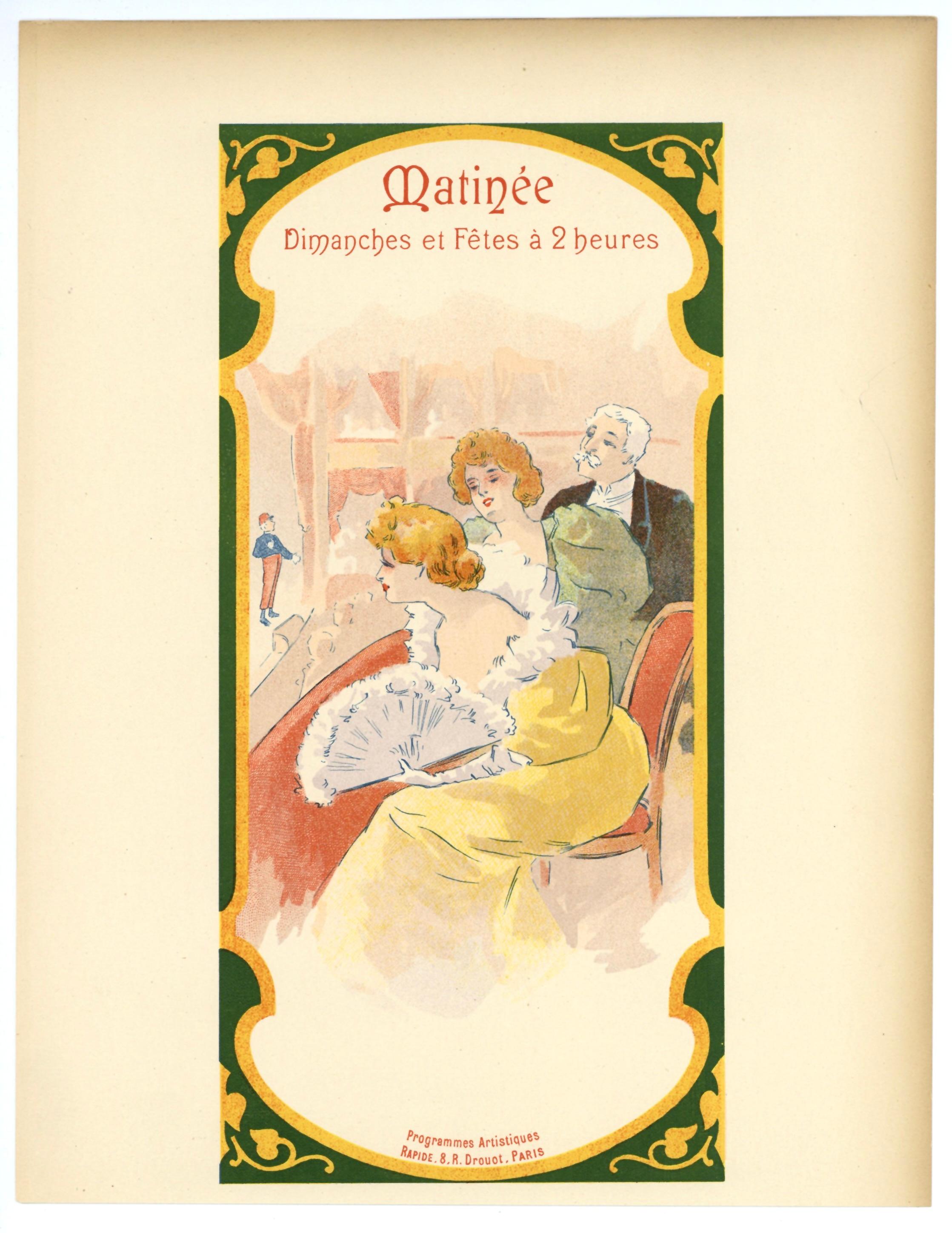 "Matinée" French lithograph poster, printed in 1897