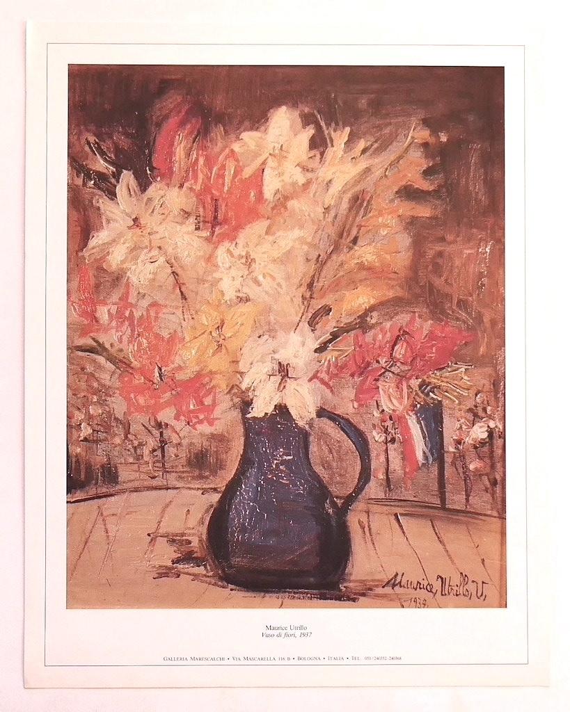 Figurative Print Unknown - Affiche d'exposition Maurice Utrillo - Impression offset originale - 1975 environ