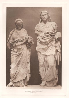 Mausolos and Artemesia, British Museum Roman Classical sculpture photogravure