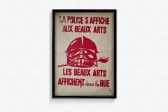May 1968 poster La police s'affiche aux beaux arts
