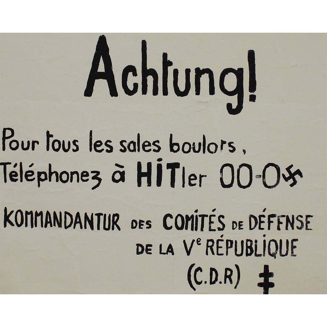 May 68 Original poster Achtung! Pour Tous les Sales Boulots Téléphonez à Hitler For Sale 1