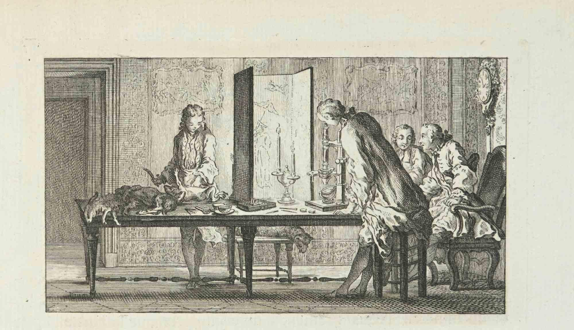 Unknown Figurative Print - Meeting - Etching - 1771