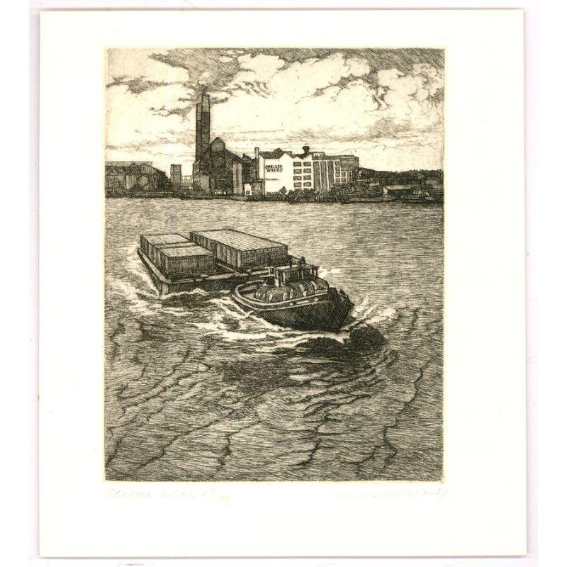 Melvyn Petterson (b.1947) - 1989 Etching, Chelsea Wharf - Print by Unknown
