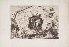 Menu of a French Restaurant - Original Lithograph - Late 19th Century