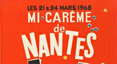 Mi Careme de Nantes original vintage French poster