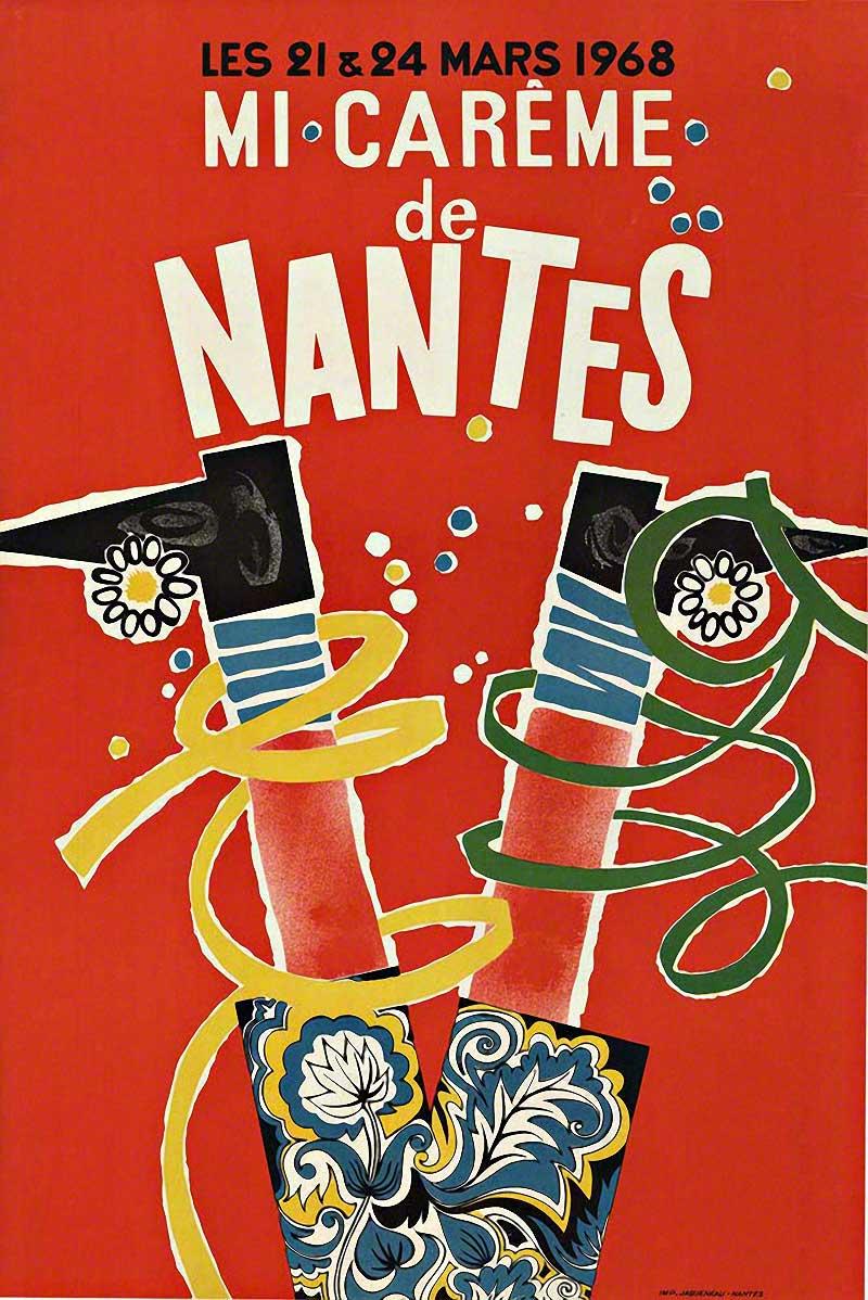 Unknown Print - Mi Careme de Nantes original vintage French poster