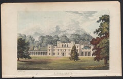 Michel Grove, Sussex Casa di campagna inglese della Reggenza acquatinta a colori, 1818