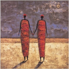 Michel Rauscher 'Friends at Dusk' 2004- Offset Lithograph