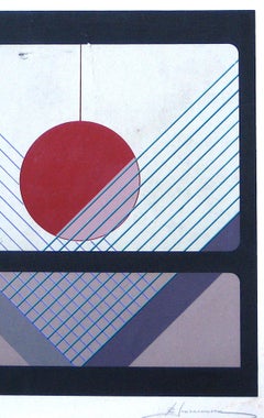 Mid 20th Century Geometric Silkscreen on Paper