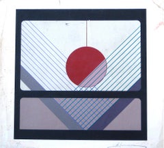 Mid 20th Century Geometric Silkscreen on Paper