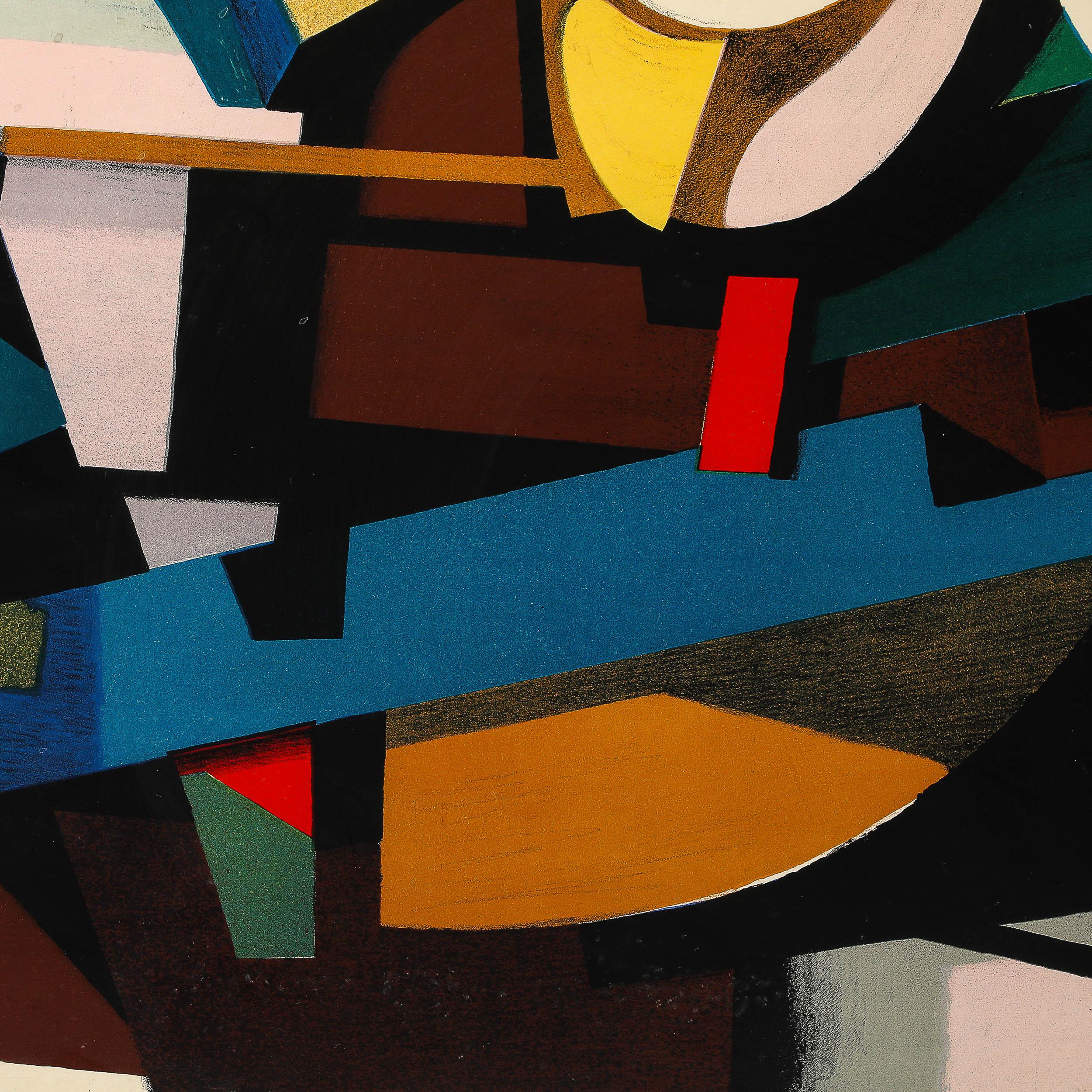 Mid-Century Modernist Lithograph Poster 