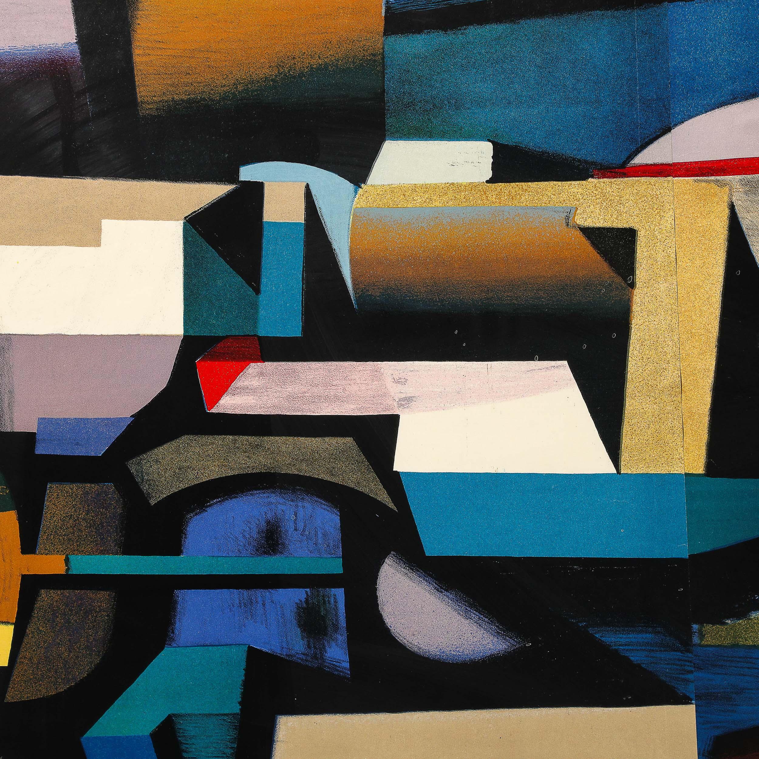 Mid-Century Modernist Lithograph Poster 