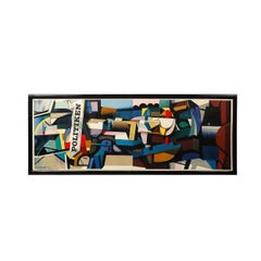 Mid-Century Modernist Lithograph Poster "Politiken" signed Ib Anderson