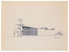 Moderne Villenarchitektur aus der Jahrhundertmitte