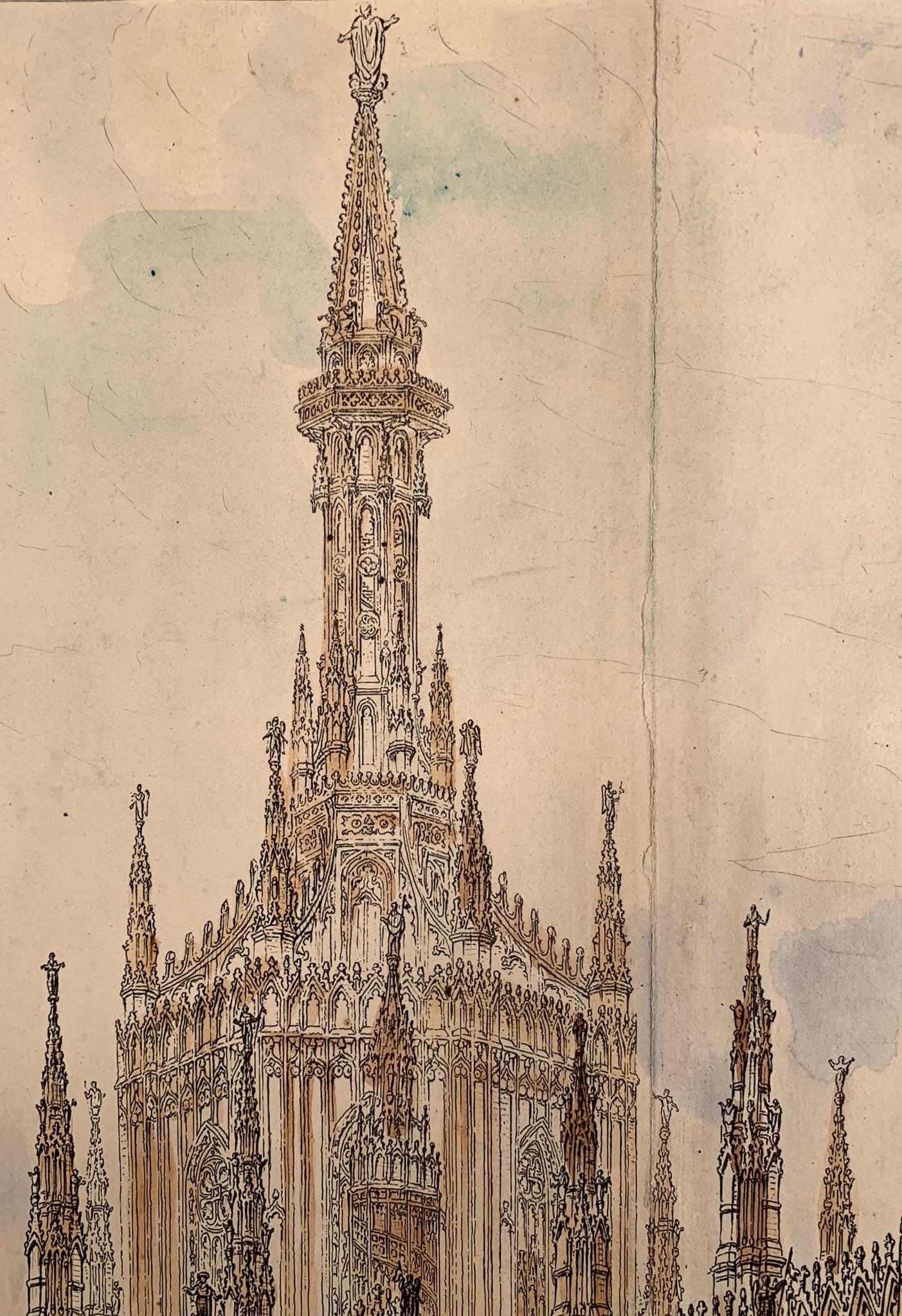 Milan Cathedral, N. E. View by John Coney - Beige Print by Unknown