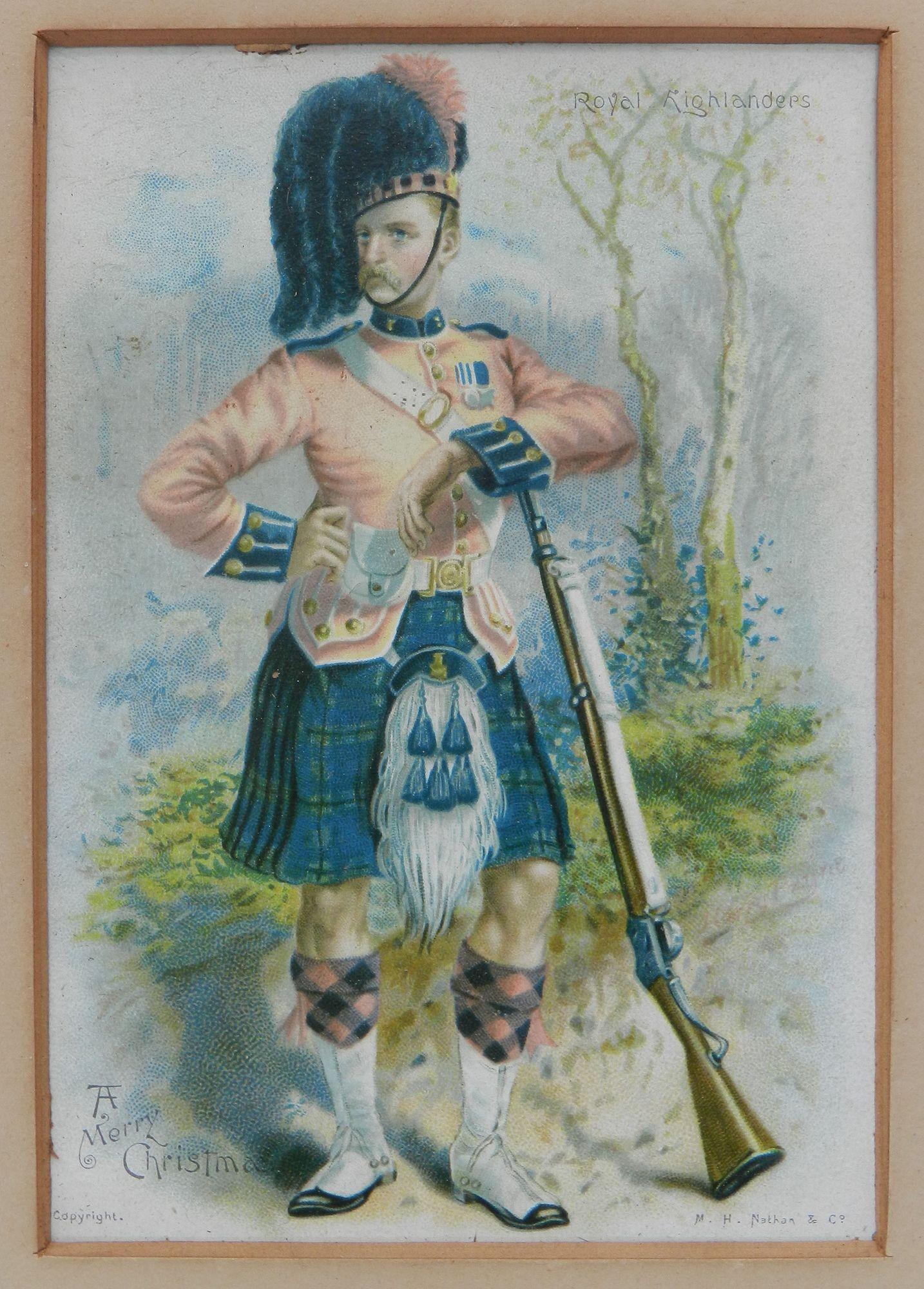 Militaria Postcards Royal Horse Guards Scottish Highlands by Harry Payne 1858- 1927 etc
Scottish Rifles, Guardian Guards
Some marked with the Compliments of the Season
English Military Painter
Harry Joseph Payne born in Newington London
He worked