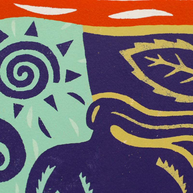 Mitchell - Contemporary Silkscreen, Mother Nature - Beige Figurative Print by Unknown