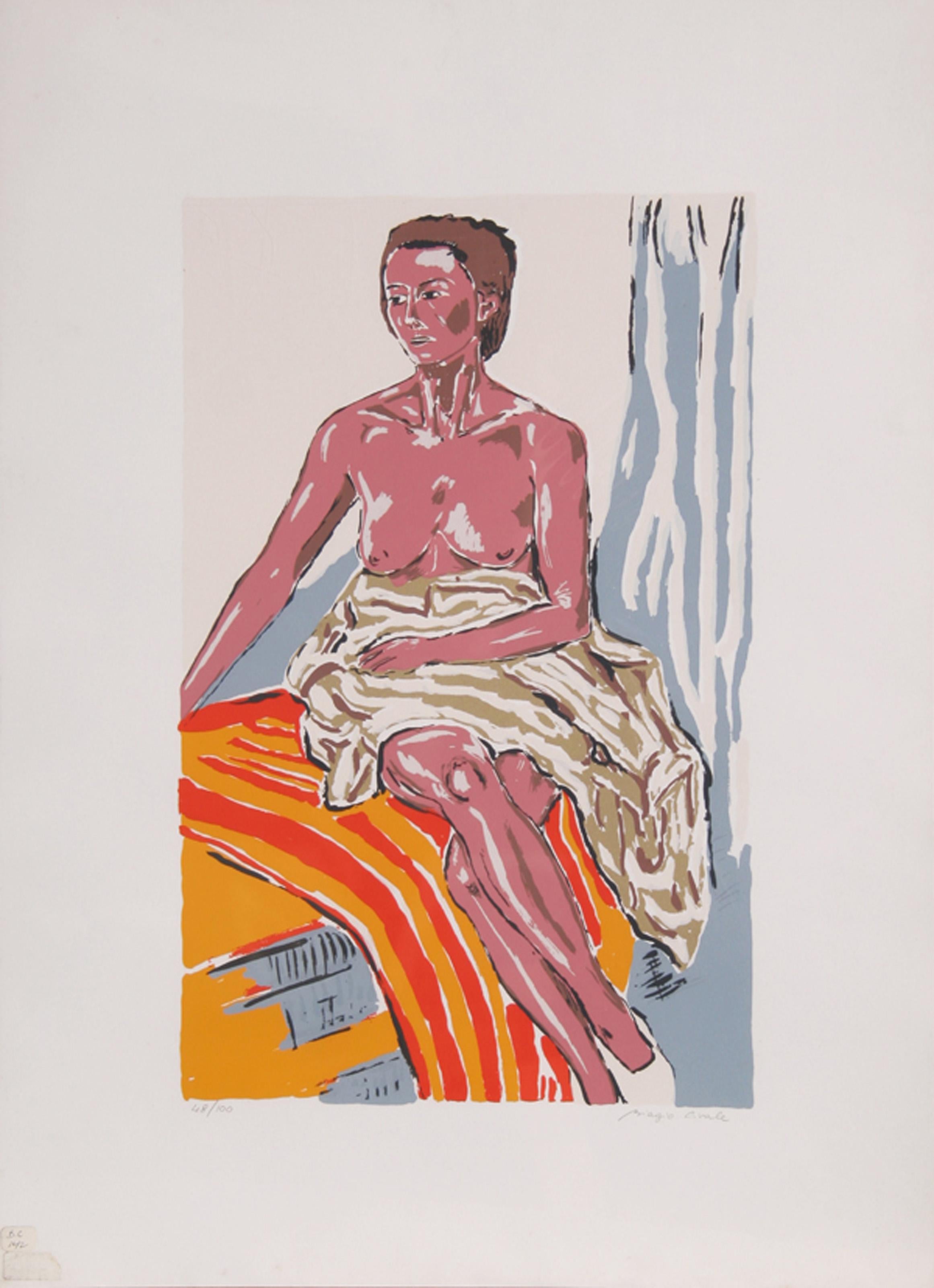 Model at Cagliari, Modern Screenprint by Biagio Civale - Print by Unknown