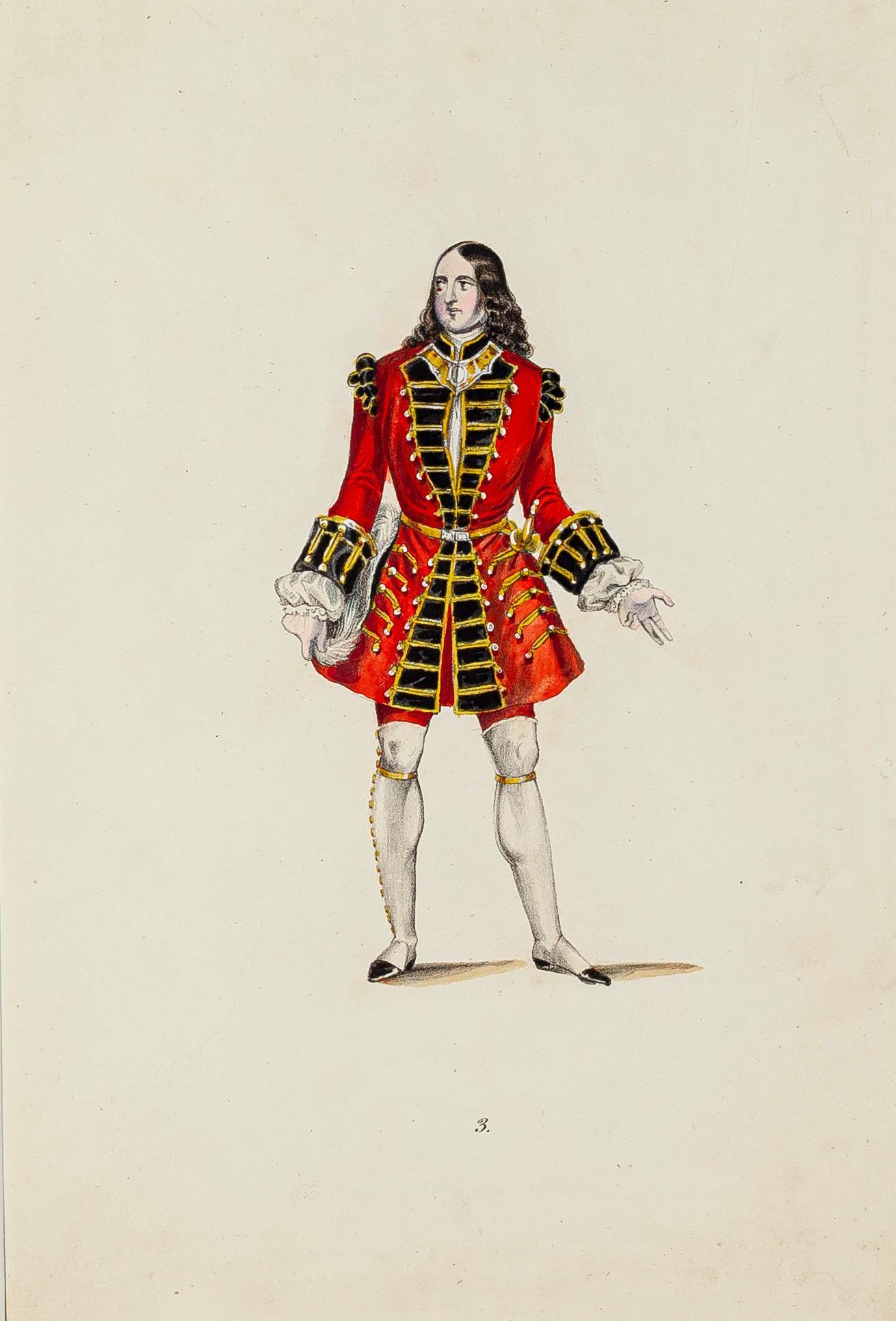 Costume moderne - Lithographie originale de la fin du XIXe siècle