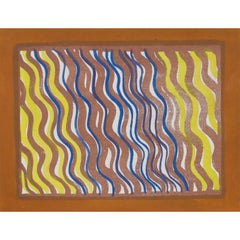 Modernist 1973 Aquatint - Abstract Waves