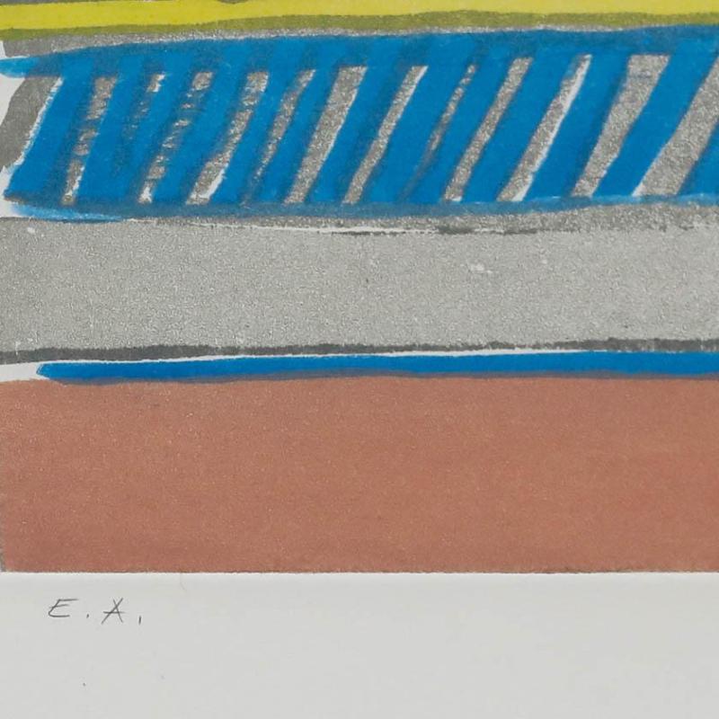 Un imprimé moderniste et coloré qui attire l'attention. Inscription 