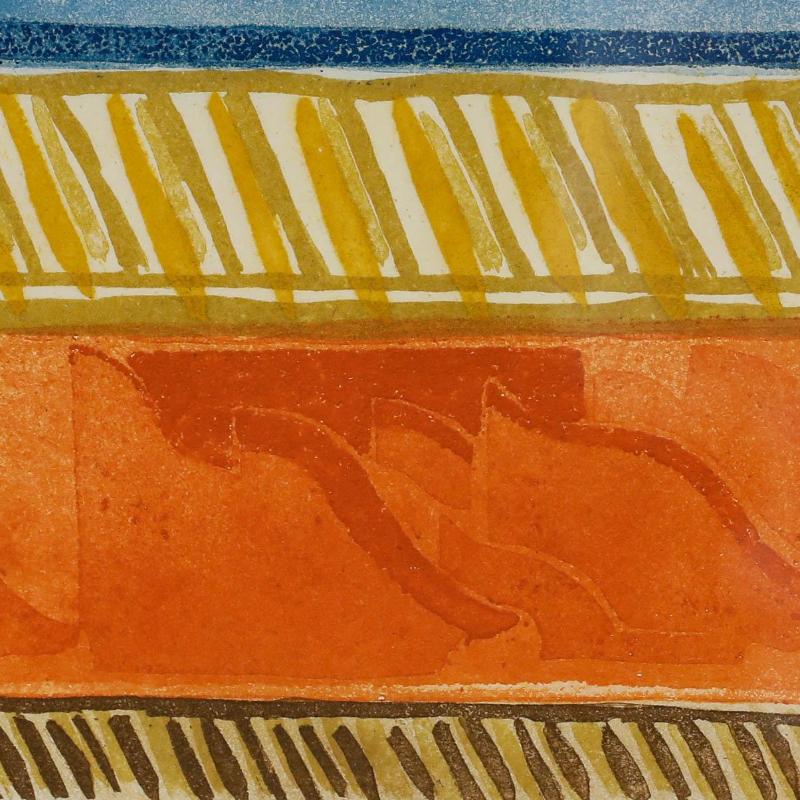 Modernist 1974 Aquatint - On the Platform For Sale 1