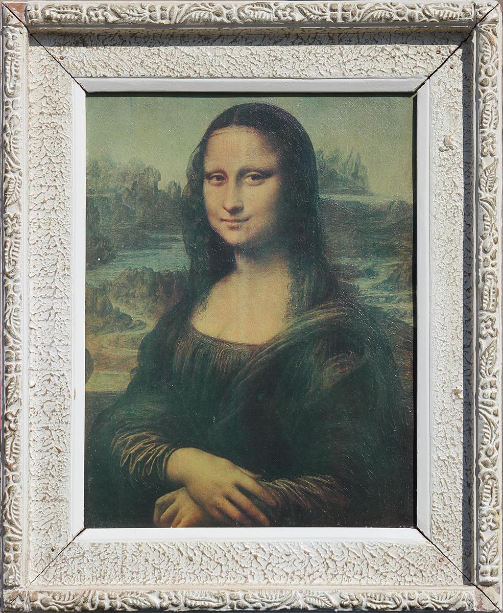 Unknown Figurative Print - Mona Lisa Inspired Portrait Print