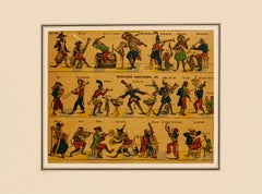 Monkeys Musicians - Original Lithograph - Late 19th Century
