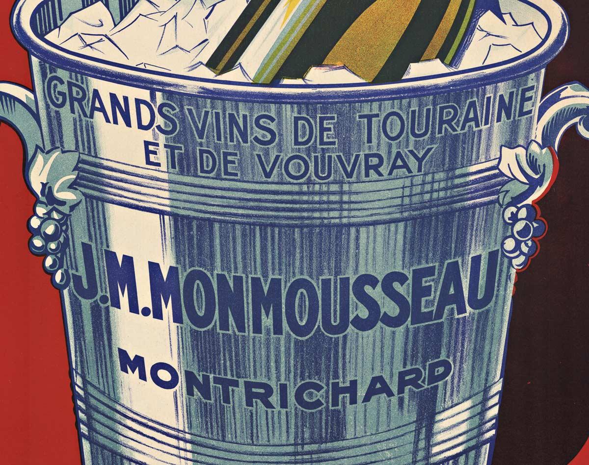 Monmousseau Votre Vin Original funkelndes Champagner-Vintage-Poster – Print von Unknown