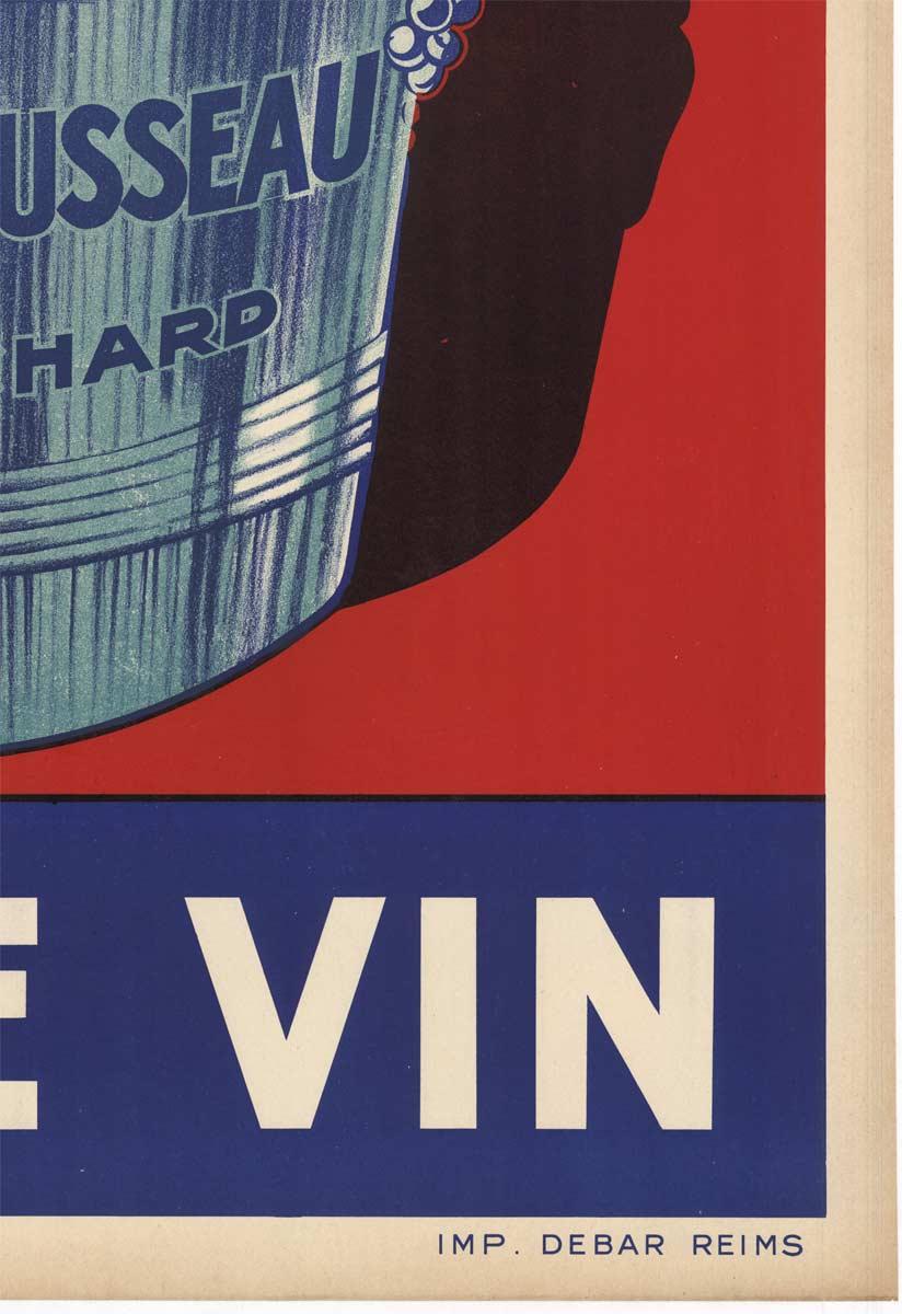 Monmousseau Votre Vin Original funkelndes Champagner-Vintage-Poster (Pink), Print, von Unknown