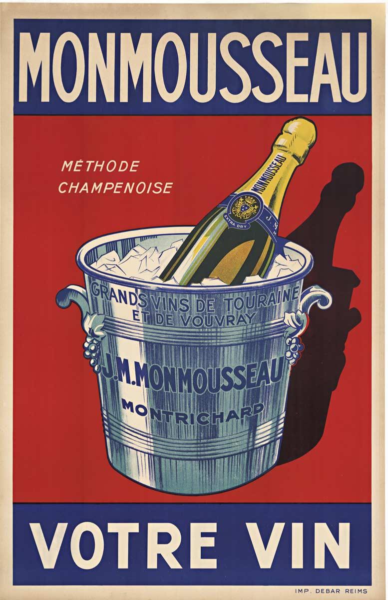 Monmousseau Votre Vin original sparkling Champagne vintage poster