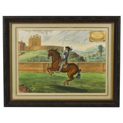 Antique Monseigneur le Marquis à Cheval. Demÿ-air. parle Droite. Fol. 30 from the book '