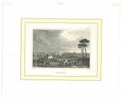 Lithographie originale de Montpellier - Milieu du XIXe siècle