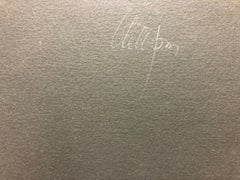 Moon-Embossed Print, Signed by Artist (artist signature is illegible)