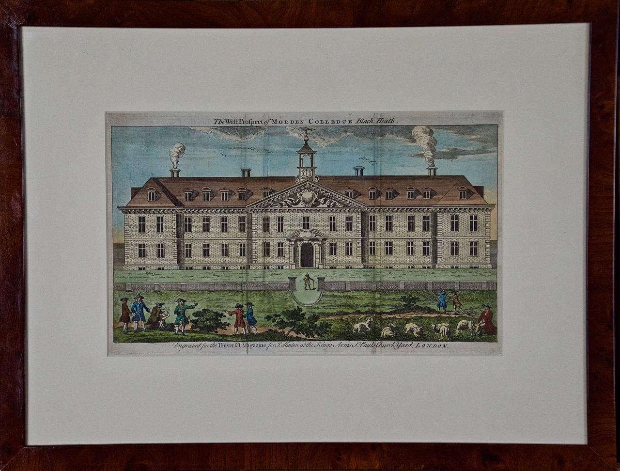 Landscape Print de Unknown - "Mordon Colledge (la ortografía original) Black Heath" de Universal Magazine